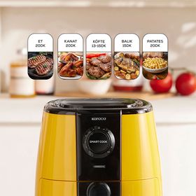 Karaca Smart Cook Compact 2.2 lt 2 Kişilik Pineapple Yellow Airfryer
