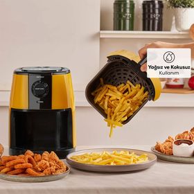 Karaca Smart Cook Compact 2.2 lt 2 Kişilik Pineapple Yellow Airfryer