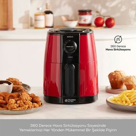 Karaca Smart Cook Compact 2.2 lt 2 Kişilik Ruby Airfryer