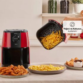Karaca Smart Cook Compact 2.2 lt 2 Kişilik Ruby Airfryer