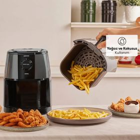Karaca Smart Cook Compact 2.2 lt 2 Kişilik Space Gray Airfryer