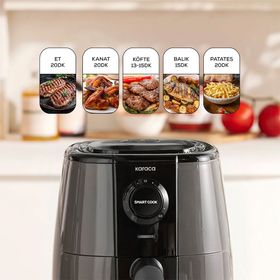 Karaca Smart Cook Compact 2.2 lt 2 Kişilik Space Gray Airfryer