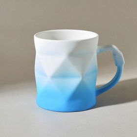 Karaca Soft Touch Geo 450 ml Mavi Kupa
