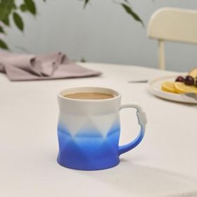 Karaca Soft Touch Geo 450 ml Mavi Kupa