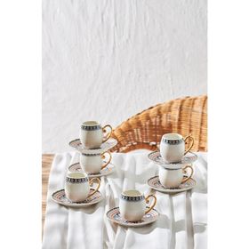 Karaca Söğüt 6 Kişilik 90 ml Kahve Fincan Takımı