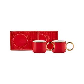 Karaca Soho Kırmızı 2 Kişilik 80 ml Kahve Fincan Takımı
