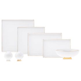 Karaca Square Bone Artdeco 22 Parça 6 Kişilik Yemek Takımı