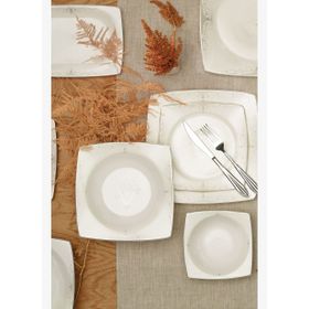 Karaca Square Bone Branco 57 Parça 12 Kişilik Yemek Takımı