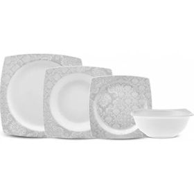 Karaca Square Bone Bridal 24 Parça 6 Kişilik Yemek Takımı