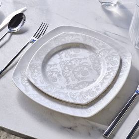 Karaca Square Bone Farah 24 Parça 6 Kişilik Yemek Takımı