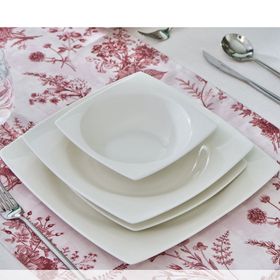 Karaca Square Bone Mensa 24 Parça 6 Kişilik Gold Yemek Takımı
