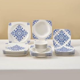 Karaca Square Bone Miranda 24 Parça 6 Kişilik Yemek Takımı