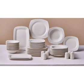 Karaca Square Bone Salen 57 Parça 12 Kişilik Yemek Takımı