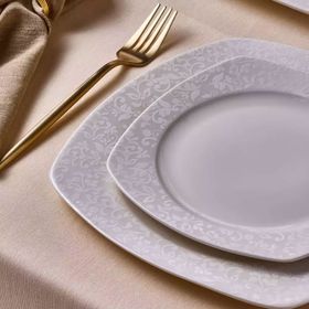 Karaca Square Bone Salen 57 Parça 12 Kişilik Yemek Takımı