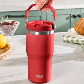 Karaca Star Ice Pipetli Çelik Sızdırmaz Kırmızı 550 ml Termos