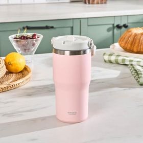 Karaca Star Ice Pipetli Çelik Sızdırmaz Pembe 550 ml Termos