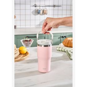 Karaca Star Ice Pipetli Çelik Sızdırmaz Pembe 550 ml Termos