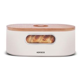 Karaca Stream 2in1 Cream Ekmek Kutusu ve Kesme Tahtası