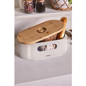 Karaca Stream 2in1 Cream Ekmek Kutusu ve Kesme Tahtası