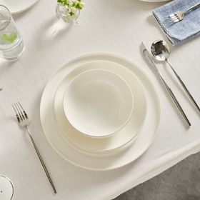 Karaca Stream Bone Merope Platin 53 Parça 12 Kişilik Yemek Takımı