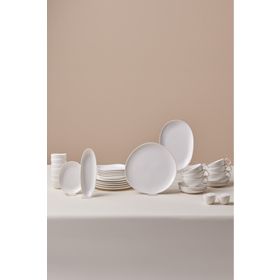 Karaca Stream Bone Middle 34 Parça 6 Kişilik Beyaz Kahvaltı Takımı