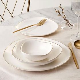 Karaca Streamline 24 Parça 6 Kişilik Middle Gold Porselen Yemek Takımı