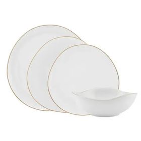 Karaca Streamline 24 Parça 6 Kişilik Middle Gold Porselen Yemek Takımı