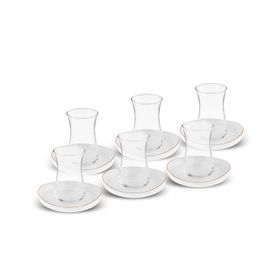 Karaca Streamline Hole 12 Parça 6 Kişilik 165 ml Cam Çay Seti