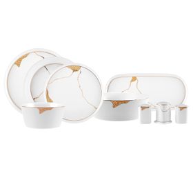 Karaca Streamline Quora 59 Parça 12 Kişilik New Bone Yemek Takımı