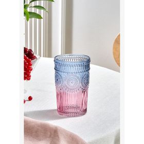 Karaca Sunflower 332 ml Mavi Pembe Meşrubat Bardağı
