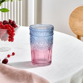 Karaca Sunflower 332 ml Mavi Pembe Meşrubat Bardağı