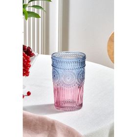 Karaca Sunflower 332 ml Mavi Pembe Meşrubat Bardağı
