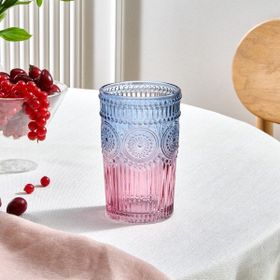 Karaca Sunflower 332 ml Mavi Pembe Meşrubat Bardağı