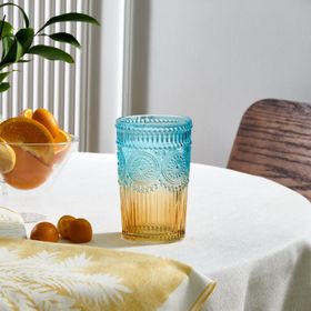 Karaca Sunflower 332 ml Mavi Sarı Meşrubat Bardağı