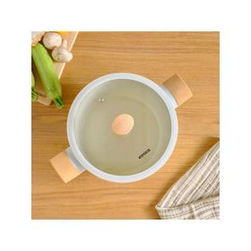 Karaca Swiss Crystal Almond Cream 24 cm Seramik Kaplama İndüksiyon Tabanlı Derin Tencere