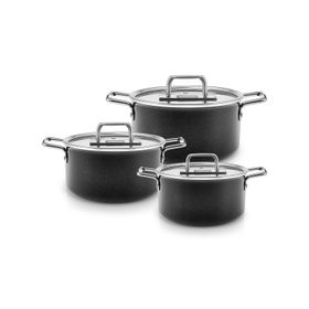 Karaca Swiss Crystal Mastermaid Shiny Black 6 Parça Midi Tencere Seti