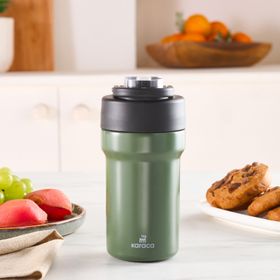 Karaca Thermosteel Camping 2 in 1 450 ml Haki Çelik Termos