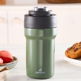Karaca Thermosteel Camping 2 in 1 450 ml Haki Çelik Termos