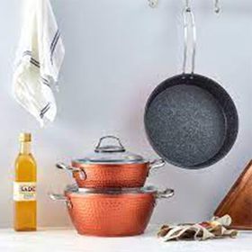 Karaca Ürgüp Biogranit 7 Parça Copper Tencere Seti