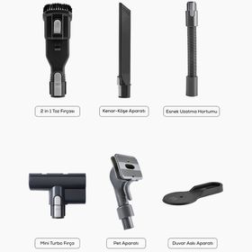 Karaca Vantuz Power Up Pro Black Chrome Şarjlı Süpürge