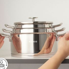 Karaca Vapor New İndüksiyon Tabanlı 6 Parça Midi Çelik Tencere Seti