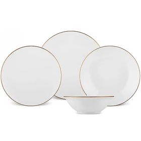 Karaca Vera Gold 24 Parça 6 Kişilik Yemek Takımı