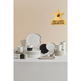 Karaca X Hussein Chalayan Forever Bone Poly 28 Parça 6 Kişilik Kahvaltı Takımı