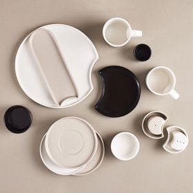 Karaca X Hussein Chalayan Forever Bone Poly 28 Parça 6 Kişilik Kahvaltı Takımı