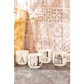 Karaca X İst Collection Galata Standlı 4 Parça Mug Kupa