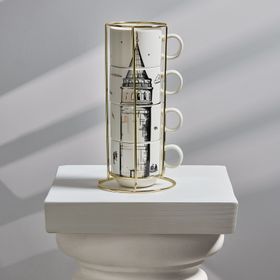 Karaca X İst Collection Galata Standlı 4 Parça Mug Kupa