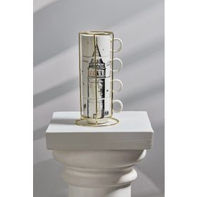 Karaca X İst Collection Galata Standlı 4 Parça Mug Kupa