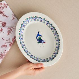 Karaca X Ömür Akkor İznik Balık 29 CM Fırın Kabı