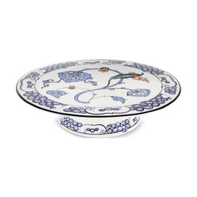 Karaca X Ömür Akkor İznik Hatai Ayaklı 32 cm Kek Standı