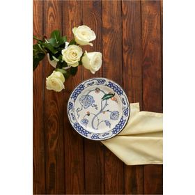 Karaca X Ömür Akkor İznik Kuş 26 CM Servis Tabağı